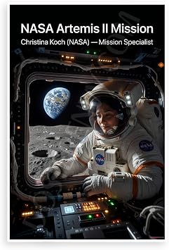 NASA Artemis II Mission Christina Koch Mission Specialist 12x18 US Made Poster