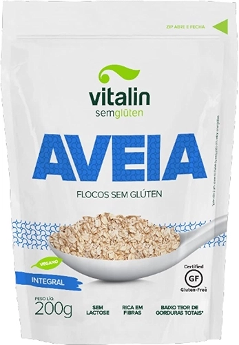 Vitalin Aveia Flocos Integral Sem Glúten 200G