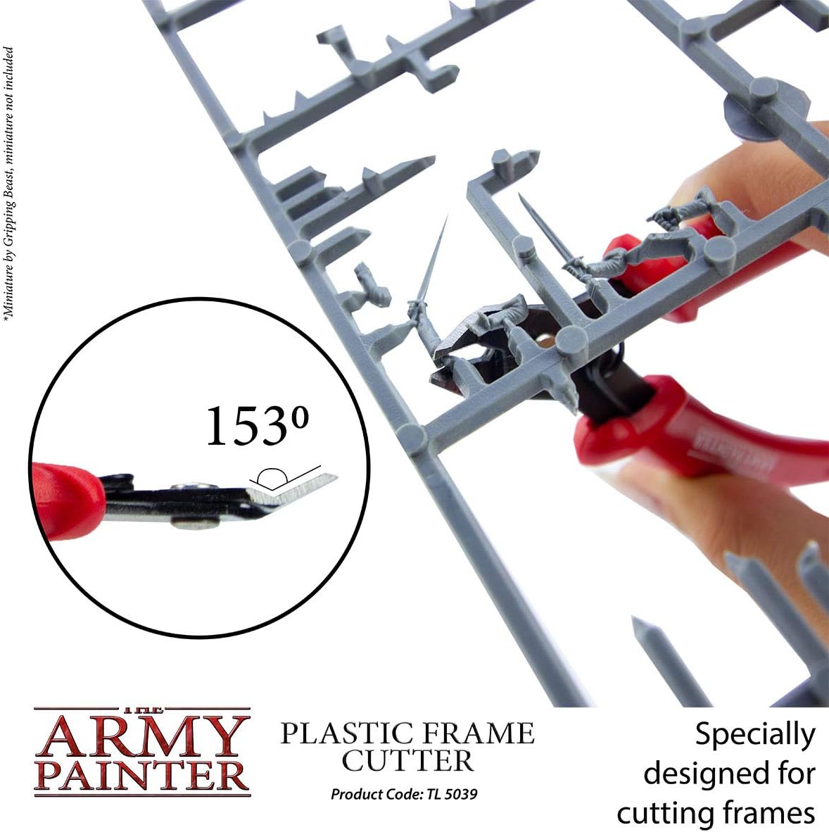 The Army Painter Plastic Frame Cutter - Wire Cutters Heavy Duty for Craft and Plastic Miniature, Side Cutters Flush Cut Pliers with Safety Grip - Precision Flush Cutter Nippers