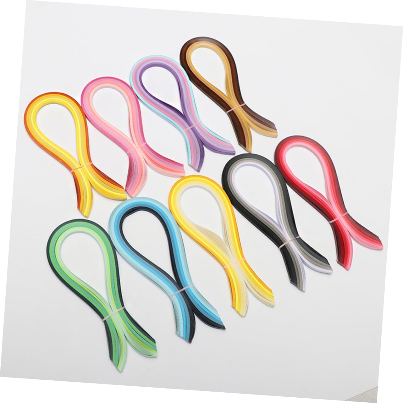 Hohopeti 9Pcs Color Gradient Paper Quilling Strips Set Strips for DIY Projects for Beginners and Lightweight Portable