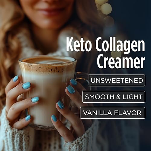 Miniatura 5 de VitaCup Crema keto  colágeno para café con sabor a vainilla con MCT proteína de colágeno agua de coco L-teanina para dieta keto uso en café batidos