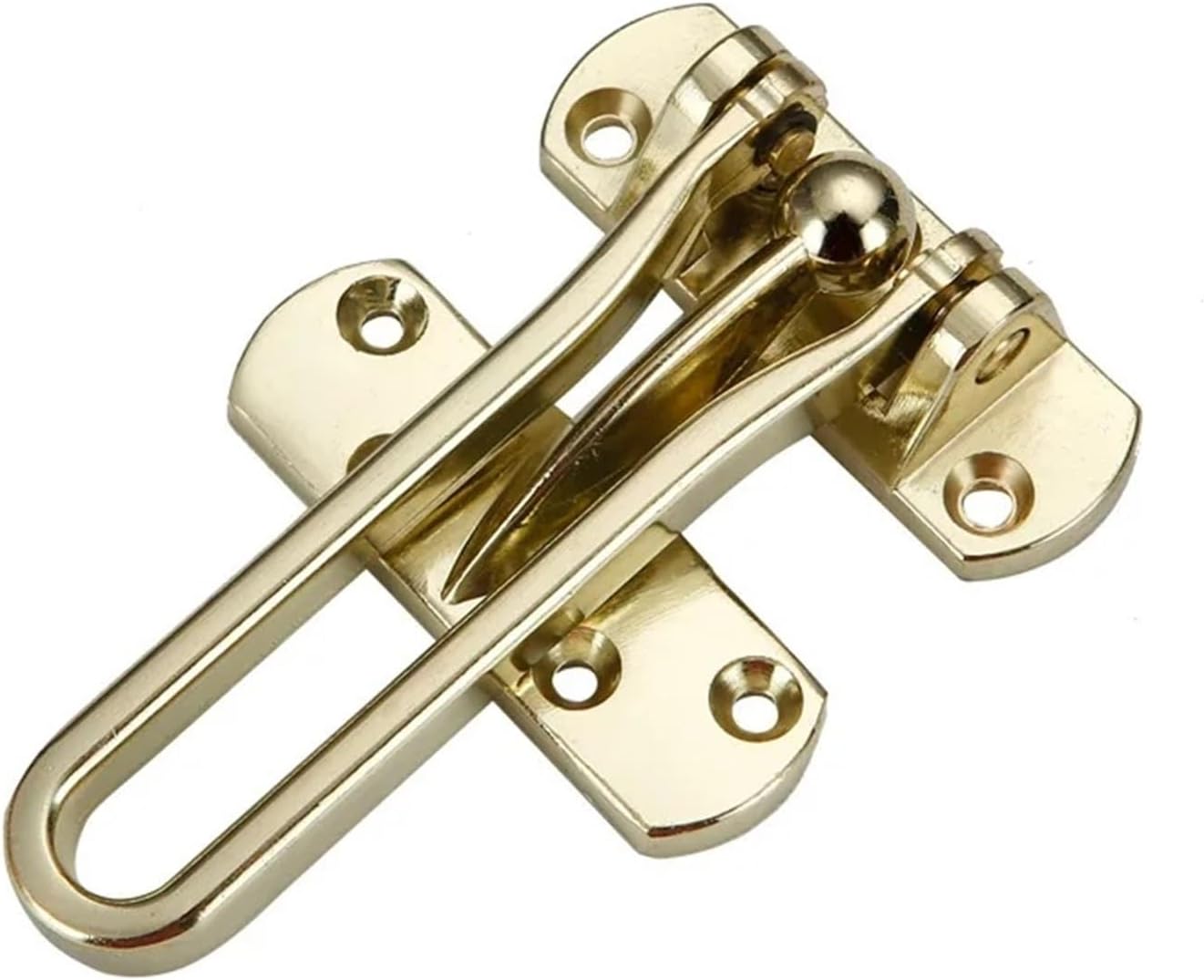 Zinc Alloy Security Door Lock, Heavy Duty Safety Guard Latch with Handle for Home and Hotel Door Protection(C)