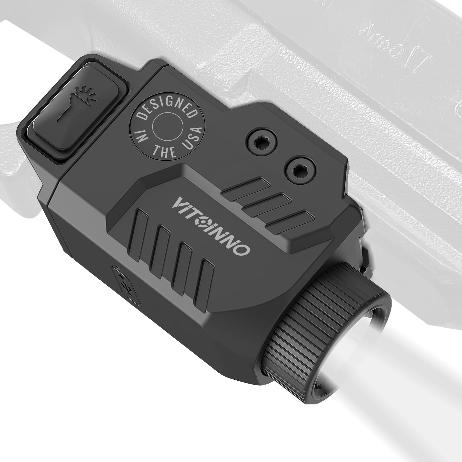 800lm Slidable Pistol Light with Strobe & Momentary, Waterproof Gun Flashlight w/Battery Level Indicator, Compatible with Picatinny (21±0.5MM Width), Rechargeable