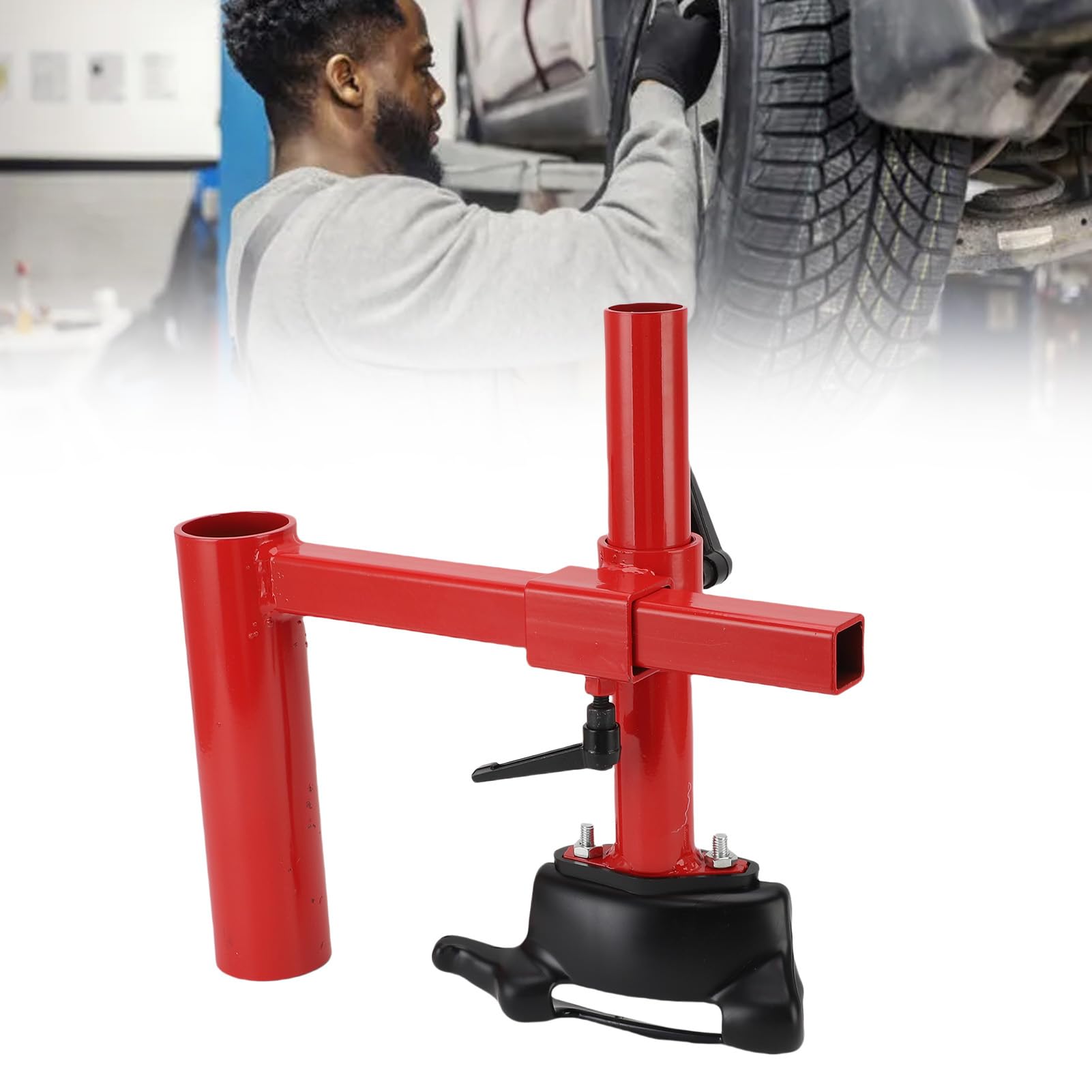 Cambiador de Neumáticos Manual, Cambiador de Neumáticos con Cabeza de Pato de Acero Al Carbono con Extendido, Kit de de Portátil con 7 Piezas Mejoradas para Mantenimiento de Equipos de