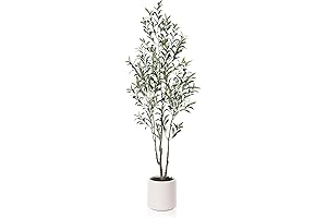 LOMANTO Artificial Olive Tree: Transform Your Living Room into a Mediterranean Oasis