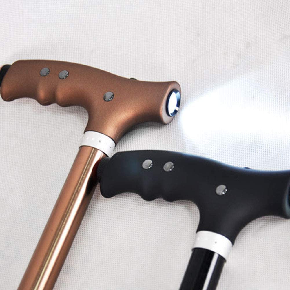 Bastón Plegable con luz LED para Hombres y Mujeres, bastón Plegable de Altura Ajustable para Personas Mayores con Mango ergonómico para Personas Mayores con Artritis y discapacitados (Azul) Star of