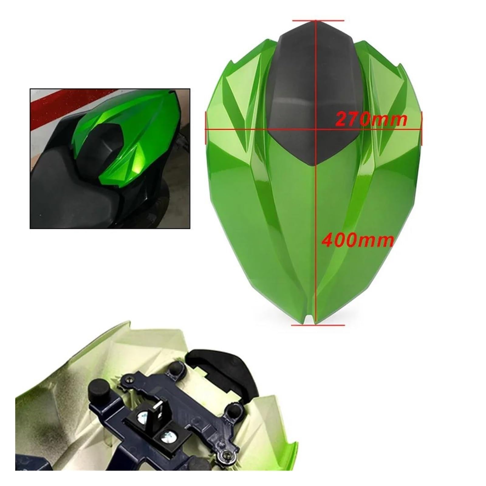 Carénage Arrière pour Kawasaki pour Ninja pour Z800 pour Z 800 2012-2020 Moto Arrière Passager Capot Siège Couverture Arrière Carénage Partie Capot Selle Arrière Moto(Noir)