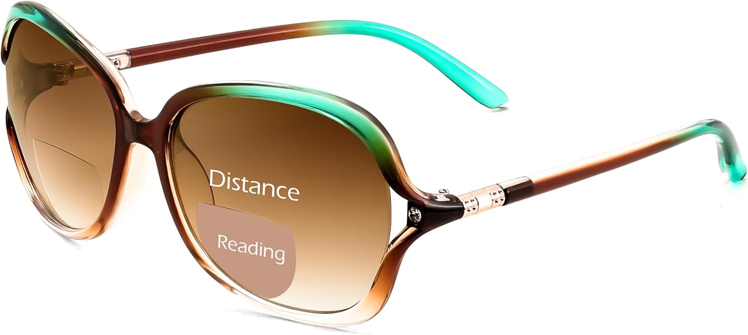 FEISEDY Fashion Bifocal - Reader Sunglasses, Butterfly, Blue Light Blocking Reading Glasses - UV400 Protection B0286