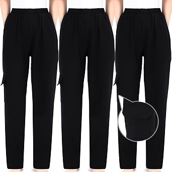 Blosssound Mens Chef Pants, 5 Pocket Cargo Work Pants
