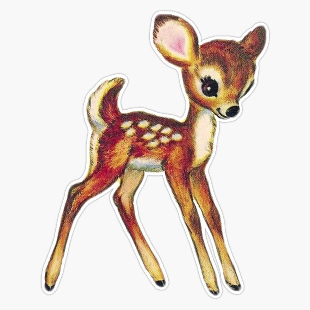 Fawn Sticker Vinyl Waterproof Sticker Decal Car Laptop Wall Window Bumper Sticker 5"