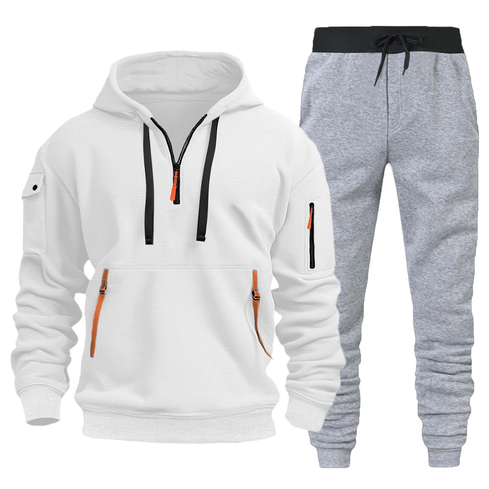 Generisch 2026 Tuta sportiva con cerniera e felpa con cappuccio con pantaloni da jogging, abbigliamento sportivo casual per l'allenamento in palestra e la vita quotidiana