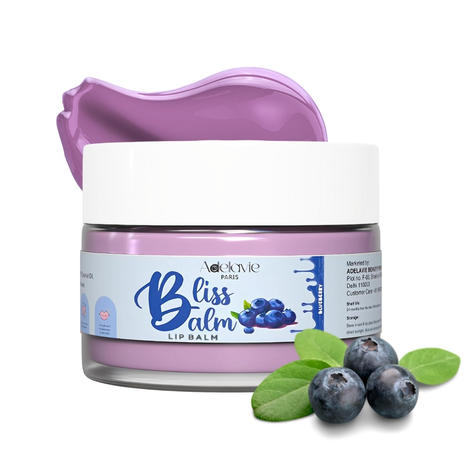 Adelavie Berry Bliss Lip Balm – Blueberry Flavor | Tinted Lip Balm for Dry, Dark & Pigmented Lips | Salicylic Acid 0.02% | Brightens, Softens & Smooths Lips | 15gm-image-44