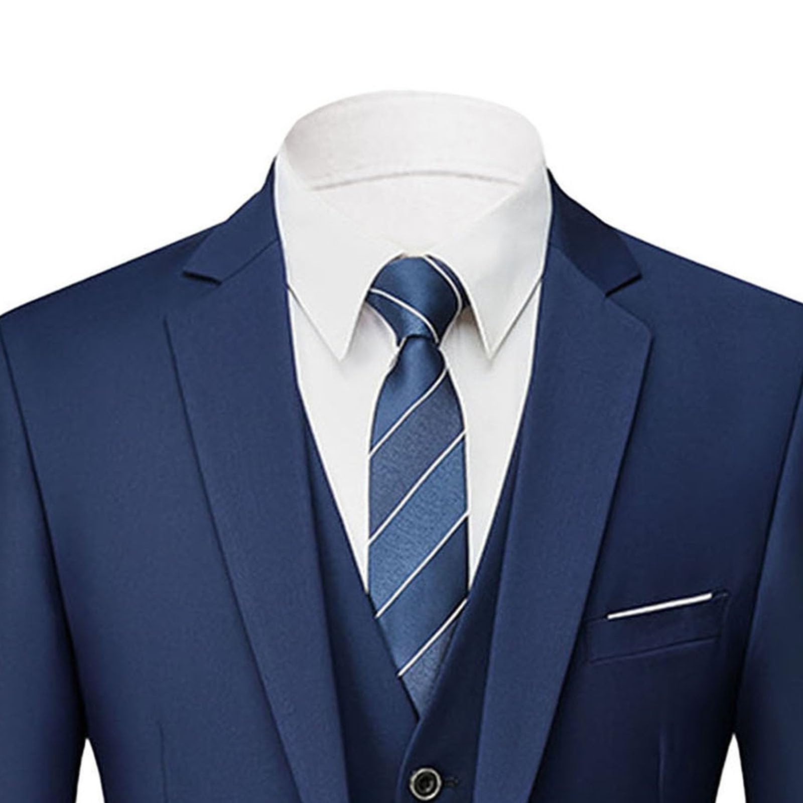 Completo da Uomo Slim Fit 3 Pezzi con Giacca Blazer a Un Bottone, Gilet e Pantaloni, Abiti da Cerimonia Formali