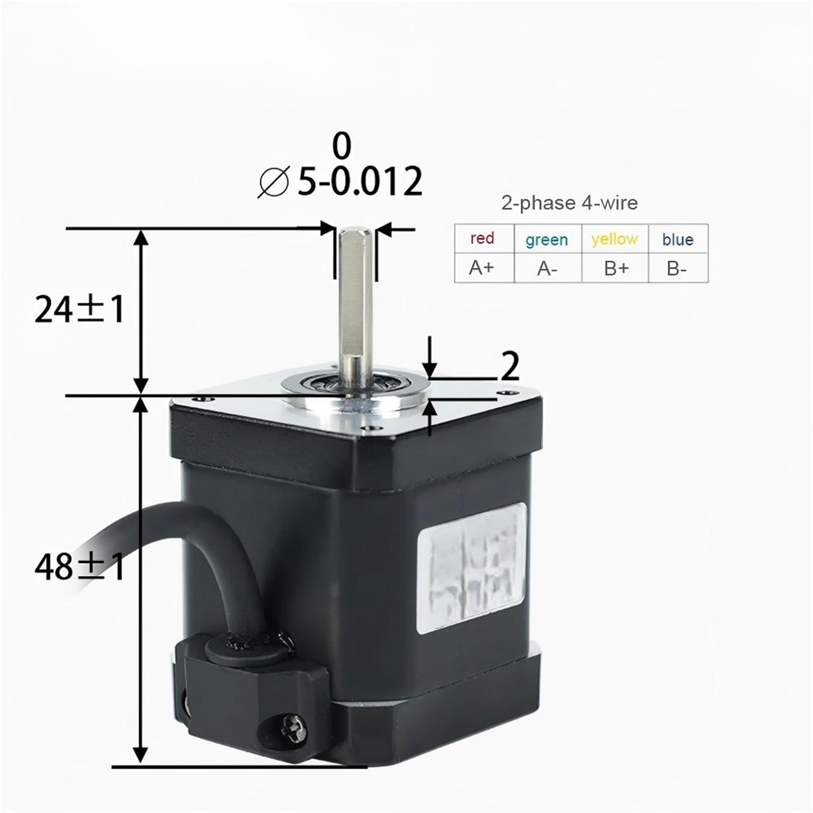 2 Stück NEMA17 wasserdichter Schrittmotor 0,52 Nm 1,8 A 3D-Druckzubehör Motor Schrittmotor