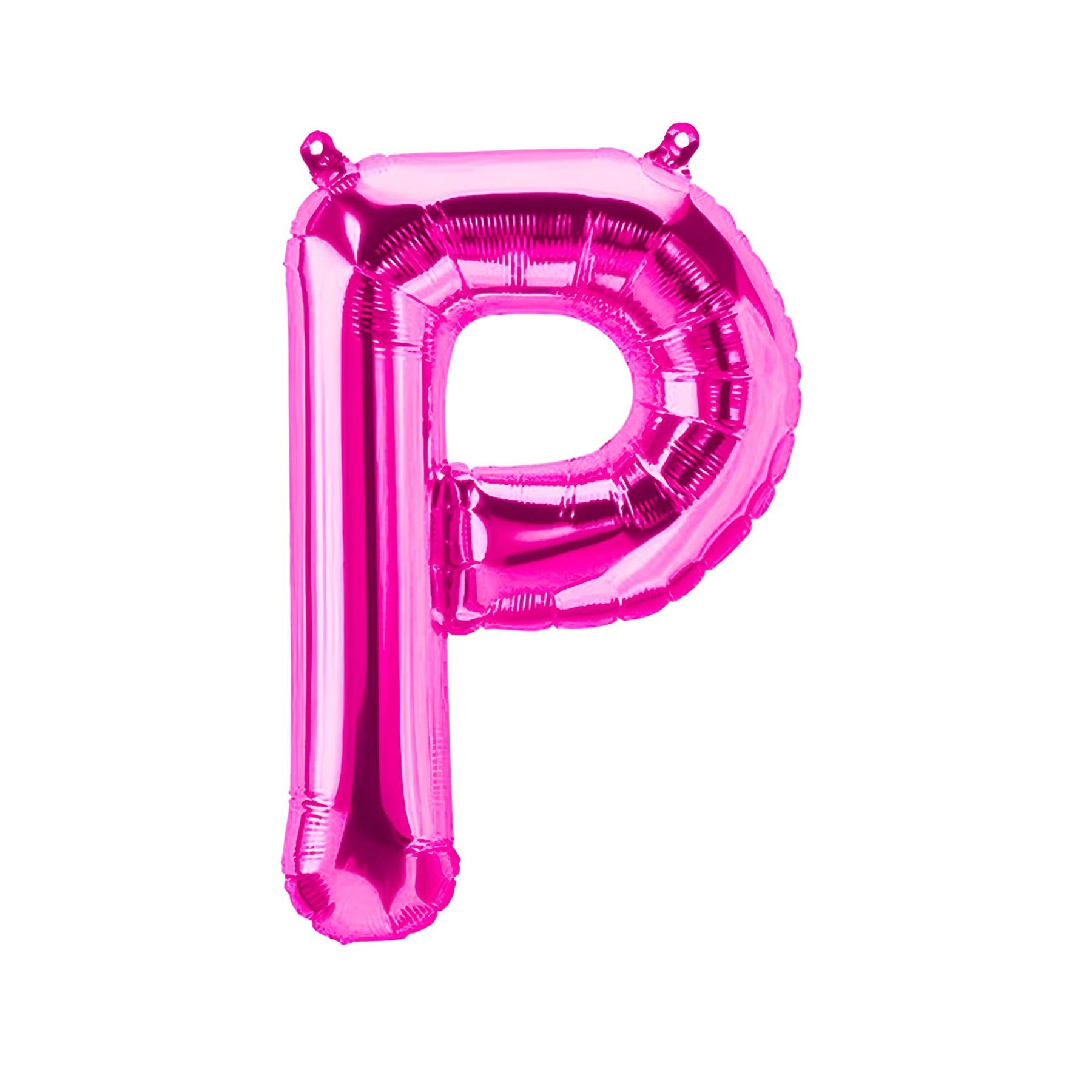 Foil Balloons Letters Pink - 40/80/100 cm for Birthday Wedding Party Decoration Happy Birthday JGA Gift Balloon Graduation Giant Balloon ABI Large XXL Small Mini Pink Girl (40 cm - P)