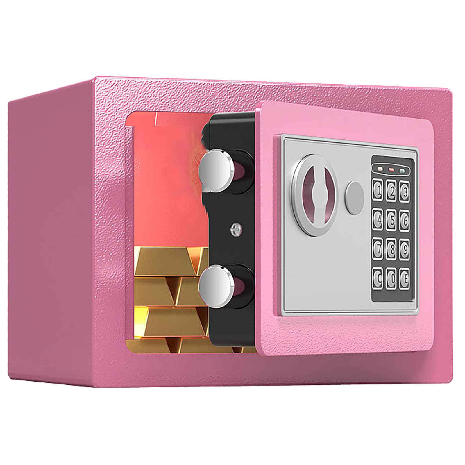 Piccola Cassaforte Elettronica di Sicurezza, Piccola Cassaforte per Soldi, Mini Cassaforte Ignifuga da 0,23 Piedi Cubi con Serratura a Combinazione E Chiave, per Deposito di Contanti