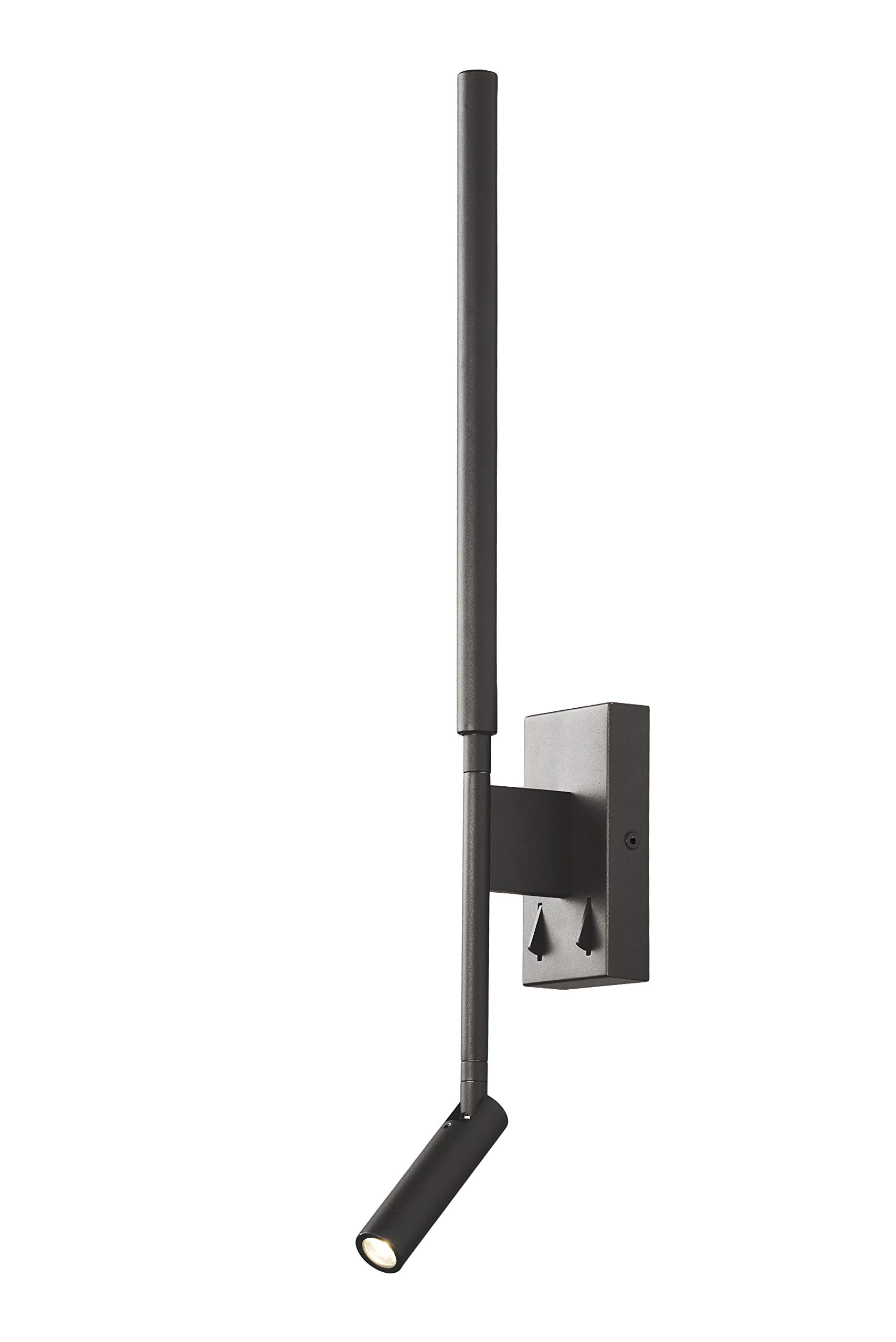 Mantra Iluminación. Modelo TORCH. Aplique de pared fabricado en acrílico acabado en color negro arena