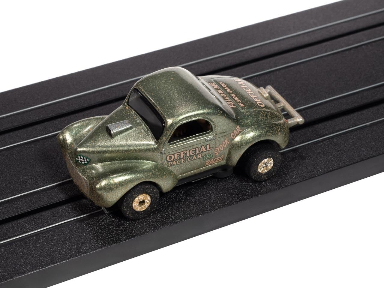 SC416-1GRN Auto World Thunderjet 1941 Willys Coupe (Green) HO Scale Slot Car