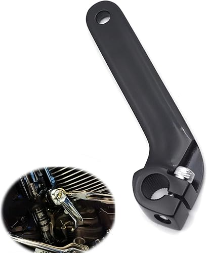 Miniatura 4 de XKMT - Eje de palanca de cambios interior ajustable compatible con Harley 1982-2018 FLTRoad Glide FLTRX 2015-2020 en negro PN MT268-018-BK