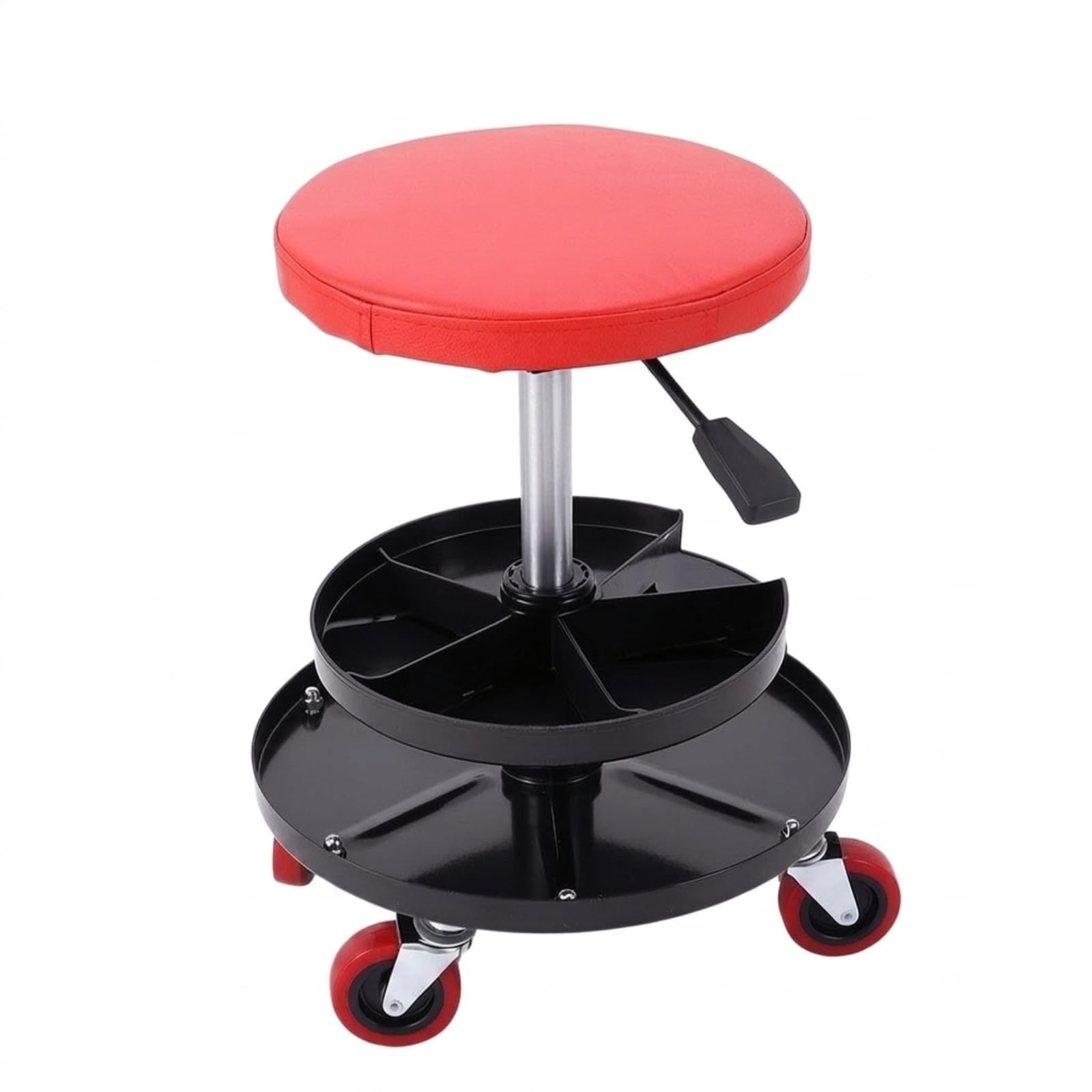 predolo Sgabello con Ruote Imbottito Sgabello con Rotelle Ergonomico Seduta per Artigiani, Hobbisti, Officina