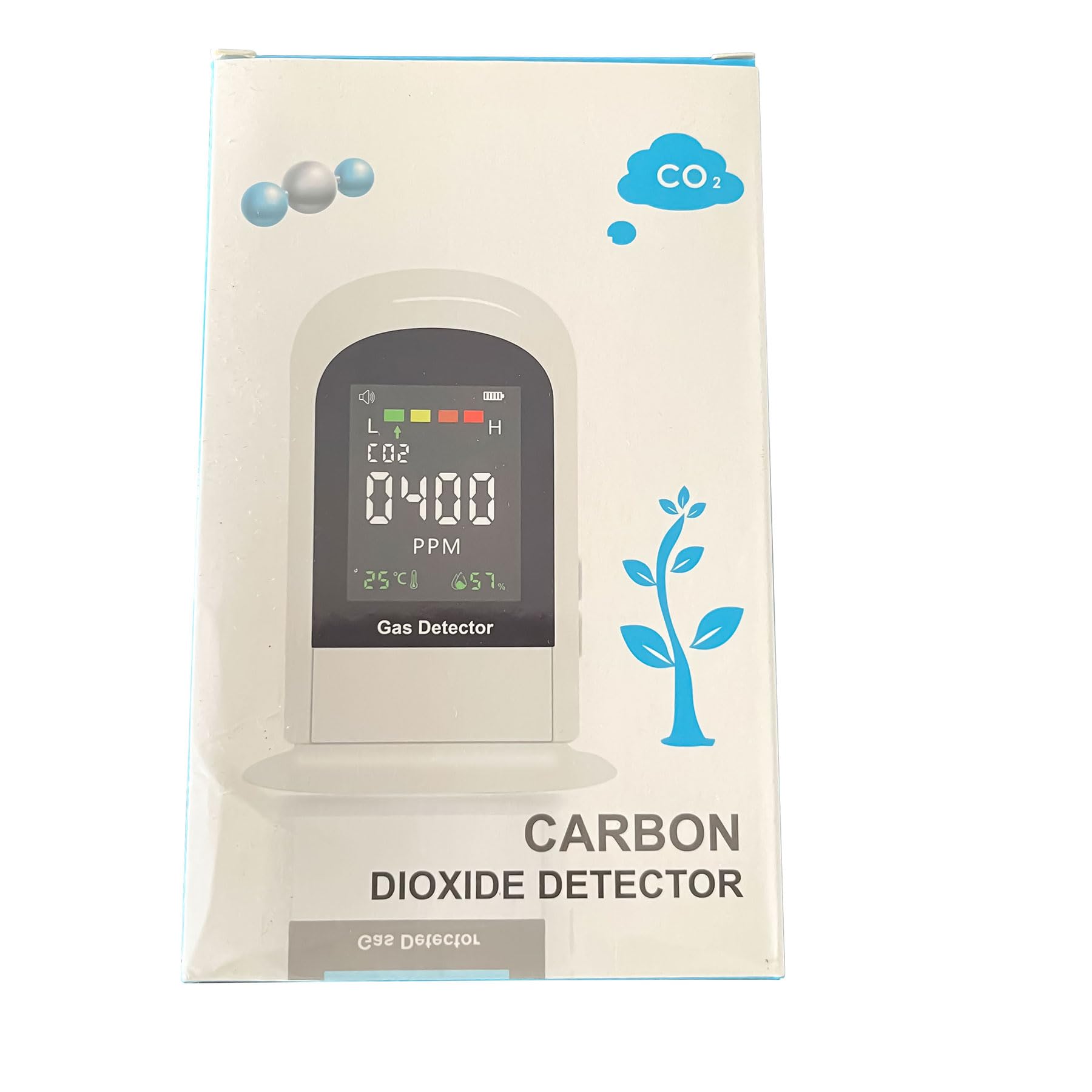 CO2 Messgerät mit akustischem Alarm, iMeistek Upgrade CO2 Melder mit NDIR Sensor 400-5000PPM, Kohlendioxid Melder-Messgerät, Temperatur, Luftfeuchtigkeit, wiederaufladbare Batterie betrieben