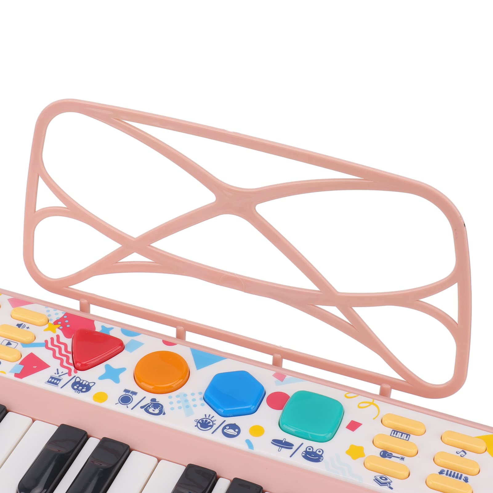 Teclado de Piano para Niños de 24 Teclas, con Soporte Desmontable | Piano de juguete electrónico con altavoz, juguetes de aprendizaje musical para niños pequeños principiantes, instrumentos