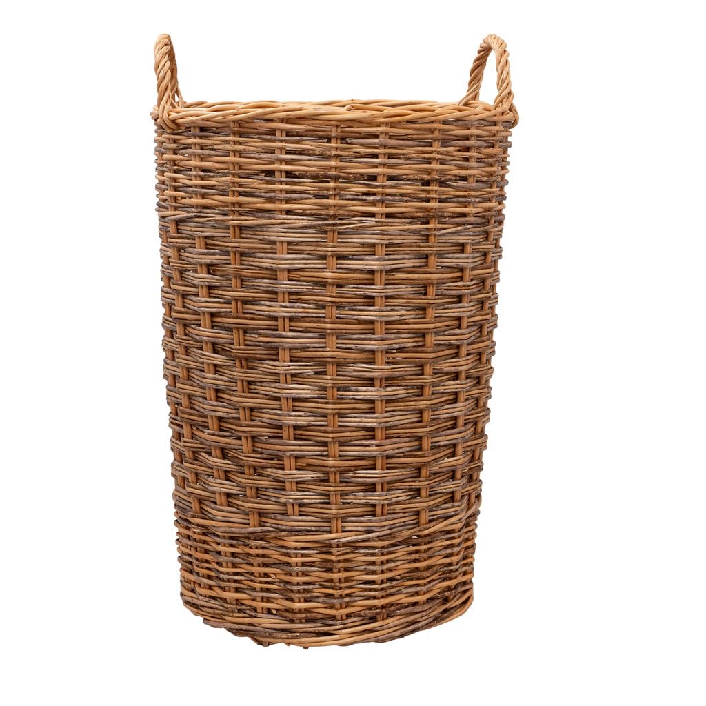 Arthur Cameron Natural – Multi Weave Umbrella Large Wicker Basket With Handles – Stylish Home Storage & Kitchen Organisation (Medium)