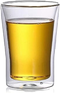 【morningplace】 ダブルウォール グラス タンブラー コップ 二重構造 保冷 耐熱 カップ 400ml (1個)
