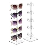 MOOCA 2 Pcs Set Premium Acrylic Sunglass Organizer, Glasses Holder, Sunglass Holder, Glasses Stand, Eye Glass Holder, 5 Frames for Each