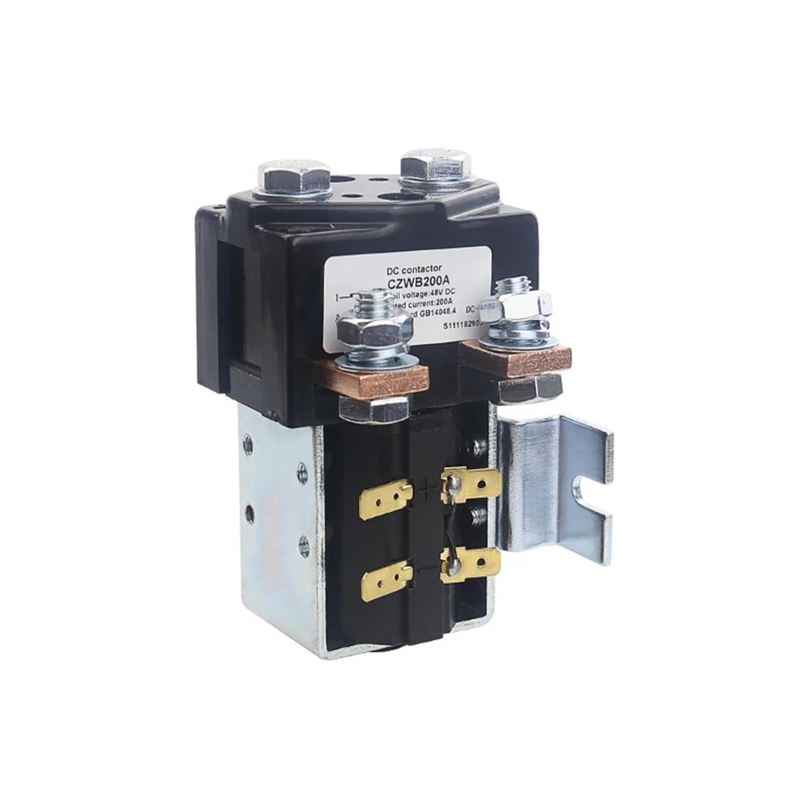 CZWB200A DC stycznik do pojazdów elektrycznych, normalnie zamknięty przełącznik 12 V 24 V 48 V 60 V 72 V odpowiedni do maszyn budowlanych, akumulatorów, samochodów, 1 szt. (60 V)