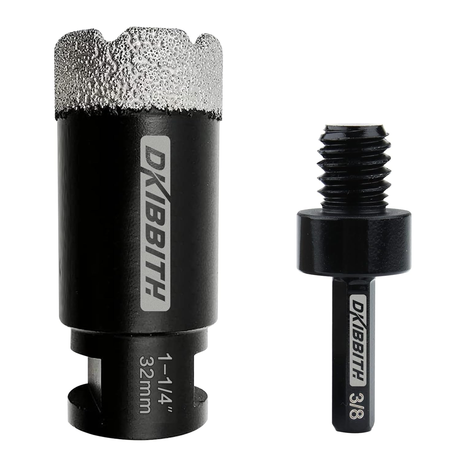 DKIBBITH Dry Diamond Core Drill Bits 11, 4 Inch (32Mm) Tile Hole Saws