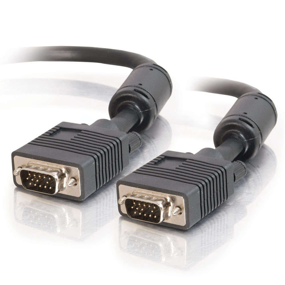 C2G 2M HD15 UXGA VGA Pro Series Monitor Cable. HD15 VGA Male to Male Computer Cable