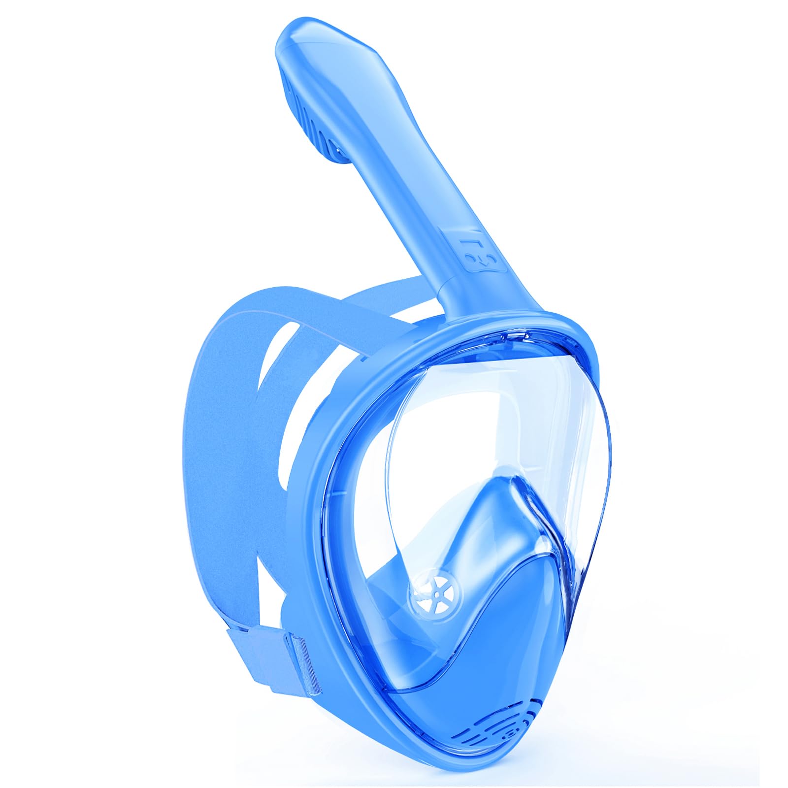 Kids Snorkel Mask Full Face, Snorkeling Gear for Kids with Camera Mount, 180 Degree Panoramic View Snorkeling Set Anti-Fog Anti-Leak