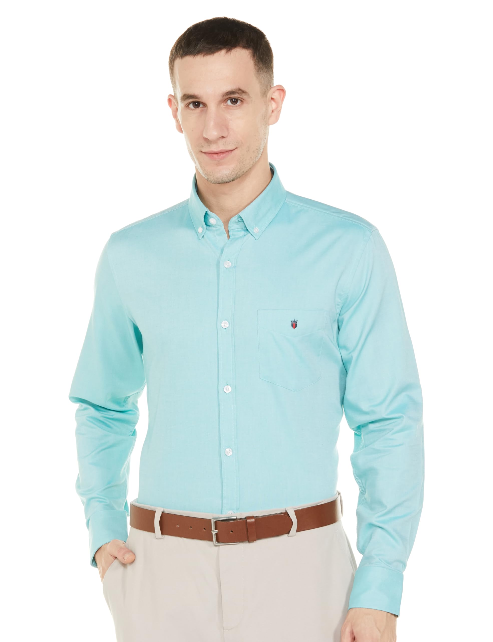 Louis PhilippeMen's Cotton Slim Fit Shirt