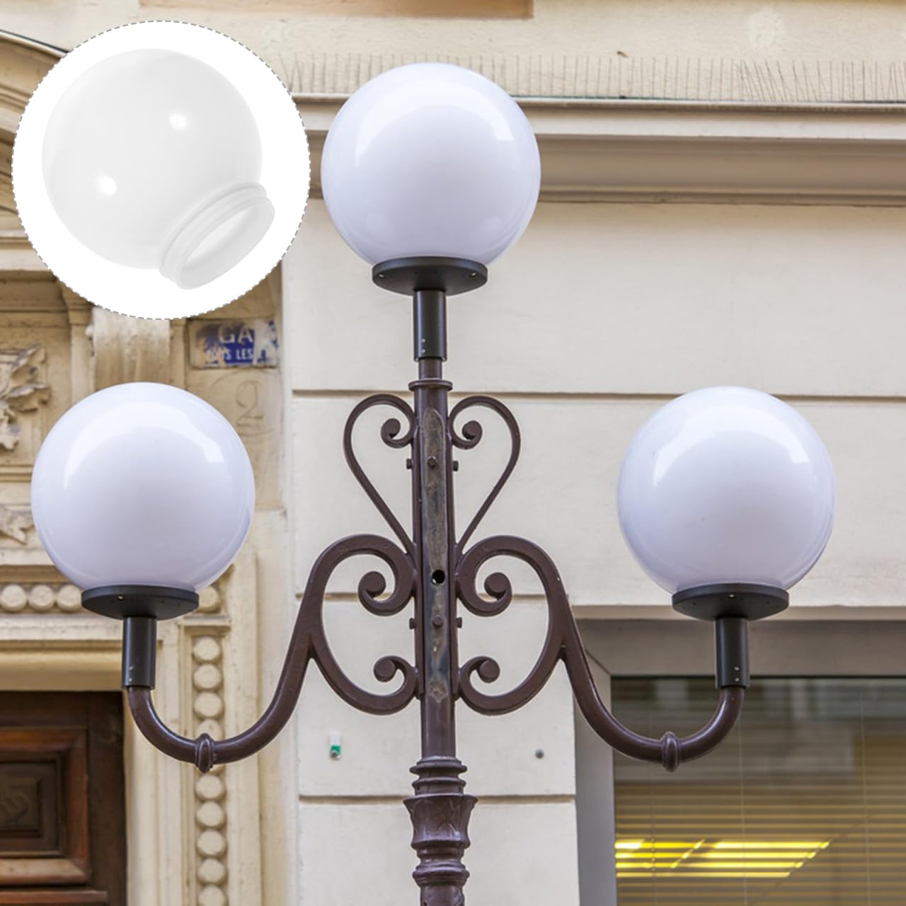 Paralume a sfera in acrilico di ricambio, paralume a sfera, per ventilatori da soffitto, in acrilico, per lampade a sospensione, applique da parete
