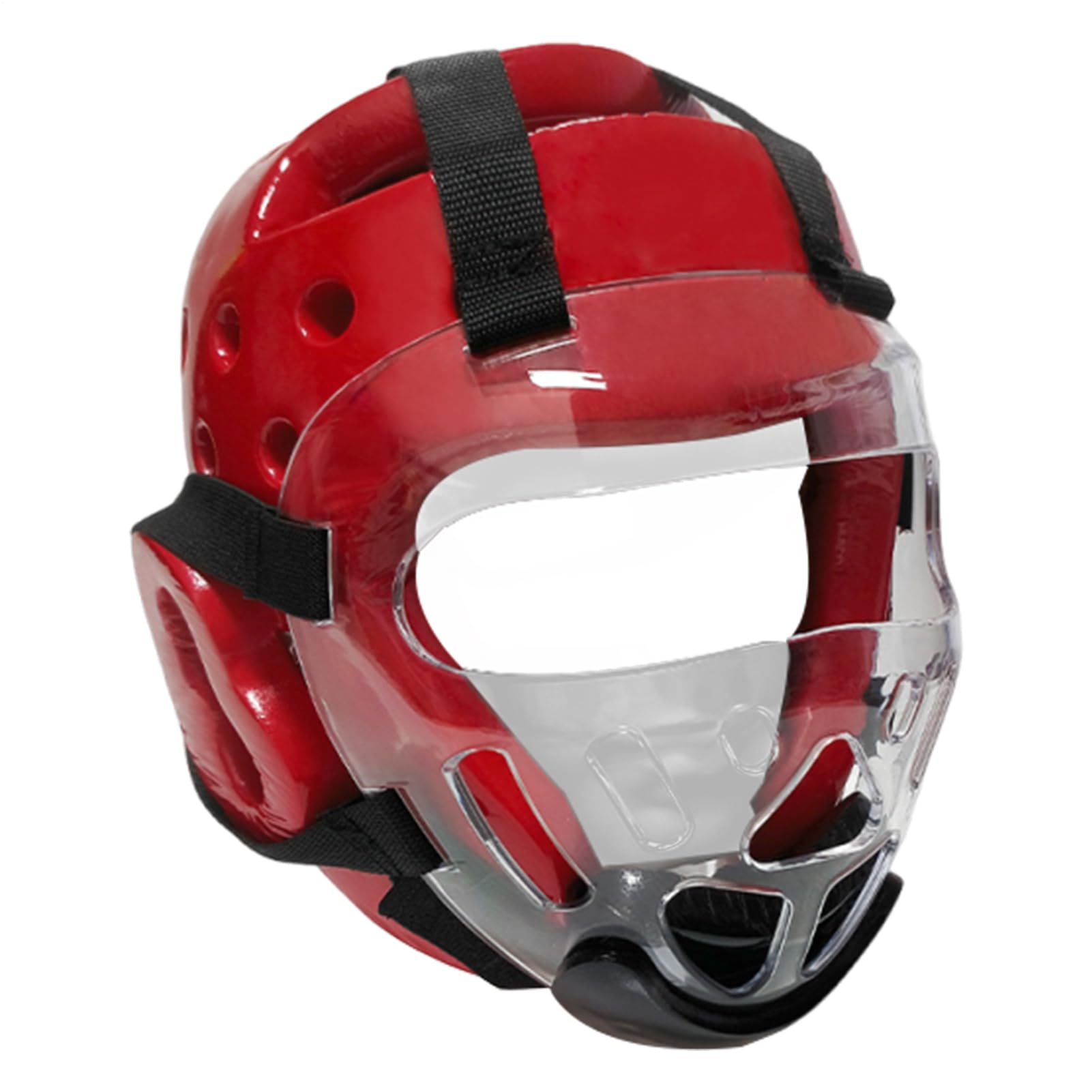 Visière de Boxe - Casque de Protection Arts Martiaux, Écran Transparent Style, Taille 20x21cm + Masque Amovible, Composant PC Éponge - pour Entraînement Karaté & Partenaire de Combat