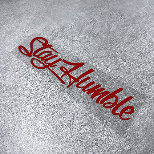 Image of Car Stickers for Stay Humble Auto Front Rear Windshield Window Decal Vans Truck Window Tail Decoration (Red, 500x125mm)