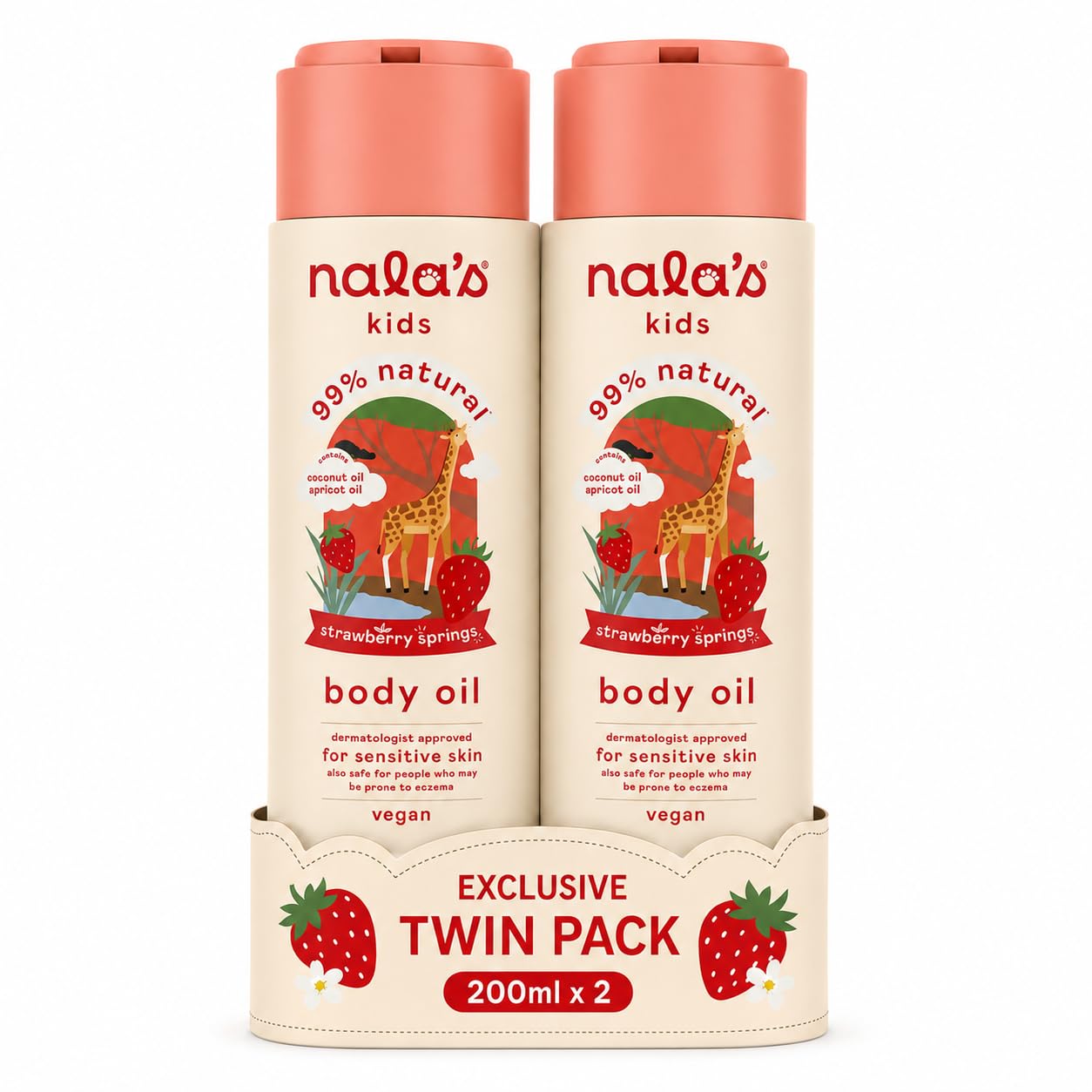 Nala's Baby Strawberry Springs Body Oil 200ml x2