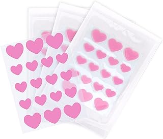 Acne Pimple Patches,54PCS Moisturizing Star Spot Stickers for Face Hydrocolloid Acid Patch Cystic Acne Treatment Skin Blemish Remover Vegan & Cruelty Fre (Heart)