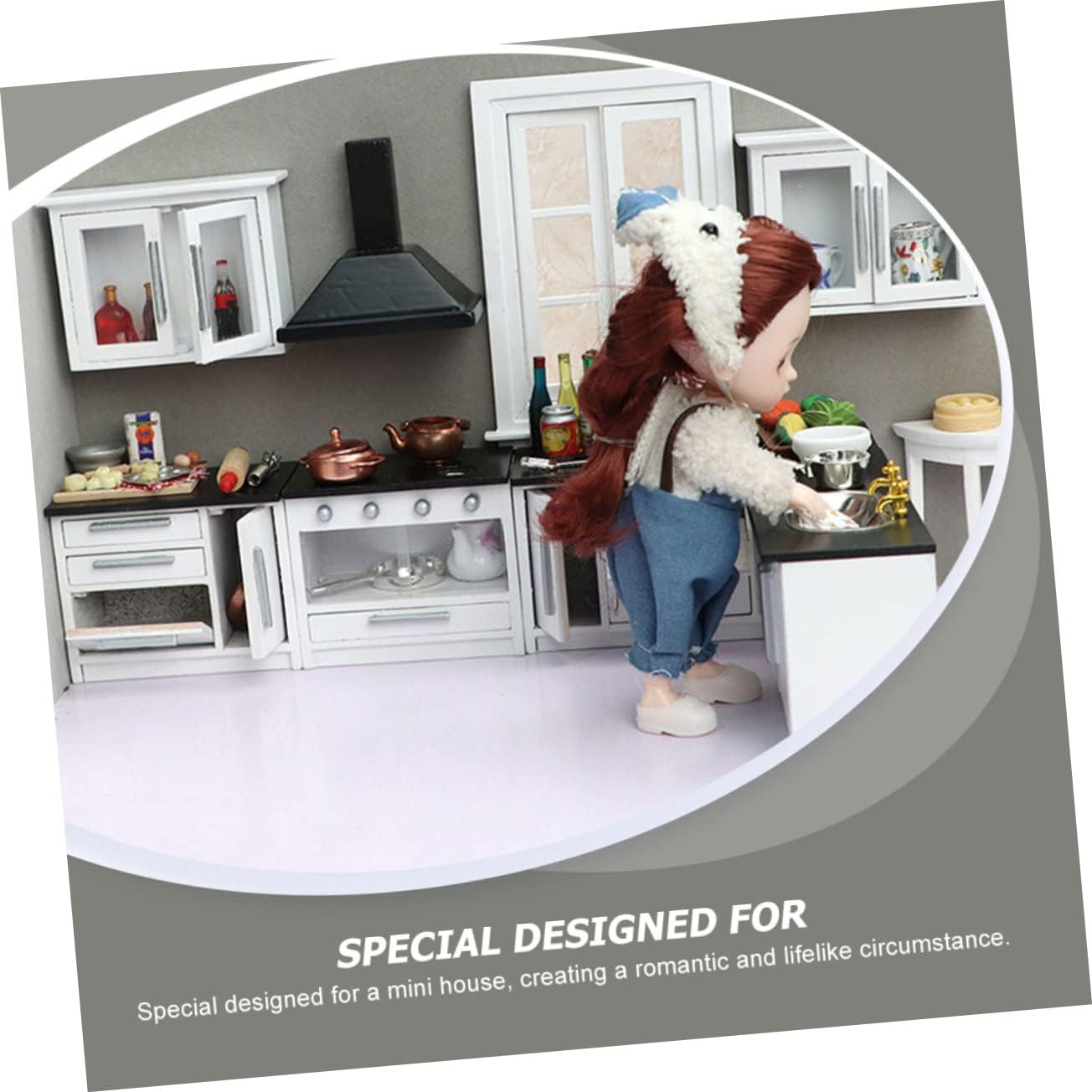 Generic 1 Set Mini Furniture Doll House Kitchen Adornment DIY Gas Stove for Miniature Home Decoration Present for DIY Enthusiasts