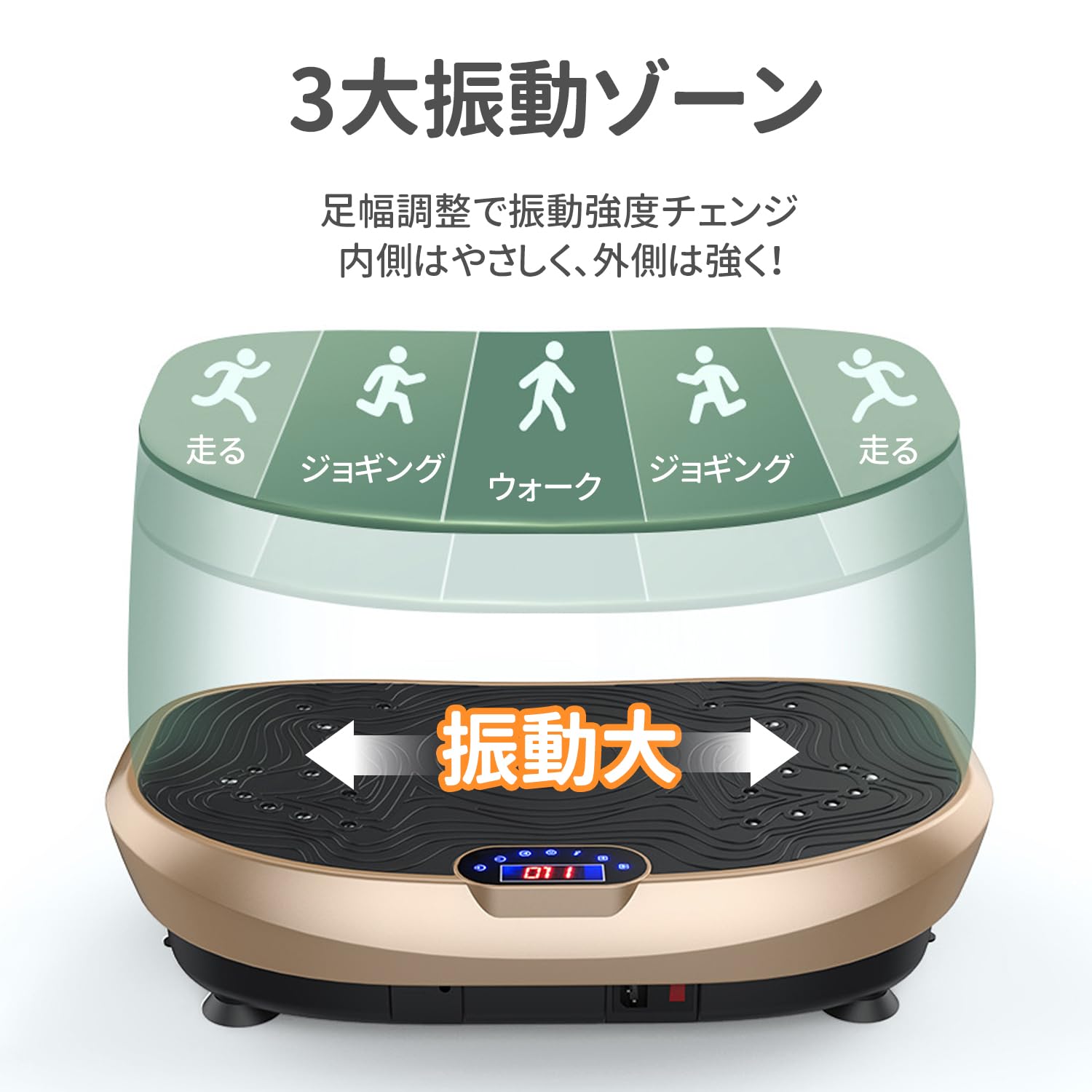 Amazon | AORTD 振動マシン 3D ぶるぶる振動マシーン 120段階調節 静音