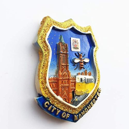 Miniatura 2 de 3D Manchester Inglaterra Reino Unido imán de refrigerador de viaje regalo regalo hogar cocina refrigerador decoración magnética colección artesanía