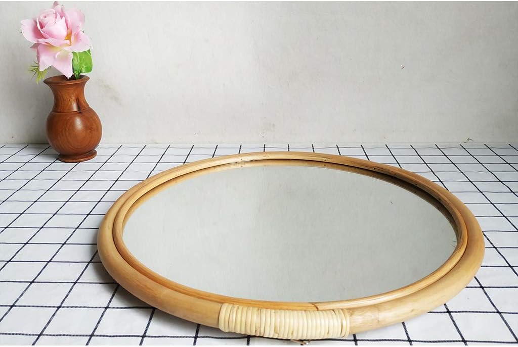 バスルームミラー 化粧鏡 ラウンド バスルーム 吊り下げミラー サークル 壁取り付け 化粧 シェービングミラー フレームレス 装飾ミ  Amazon.co.jp: バスルームミラーラウンドフレームレス壁掛け化粧鏡 HD 防爆シルバーミラーリビングルームベッドルーム装飾ミラー ... 籐サークルウォールミラー 16 インチラウンドドレッシングミラー化粧鏡玄関洗面所リビングルームバスルーム用