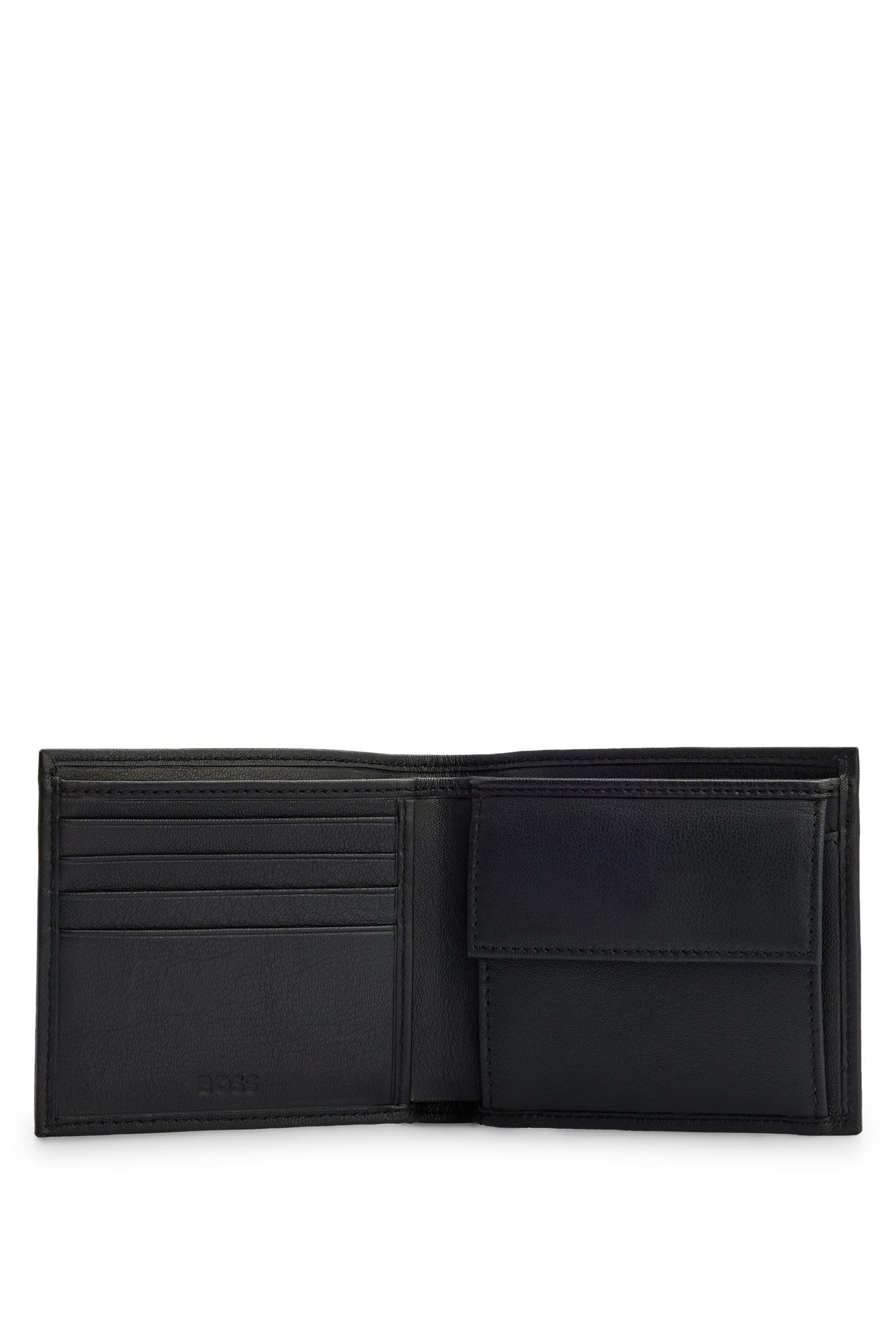 Boss Hugo Big BB_4 - Monedero para Hombre, Color Negro, Negro1, Talla única