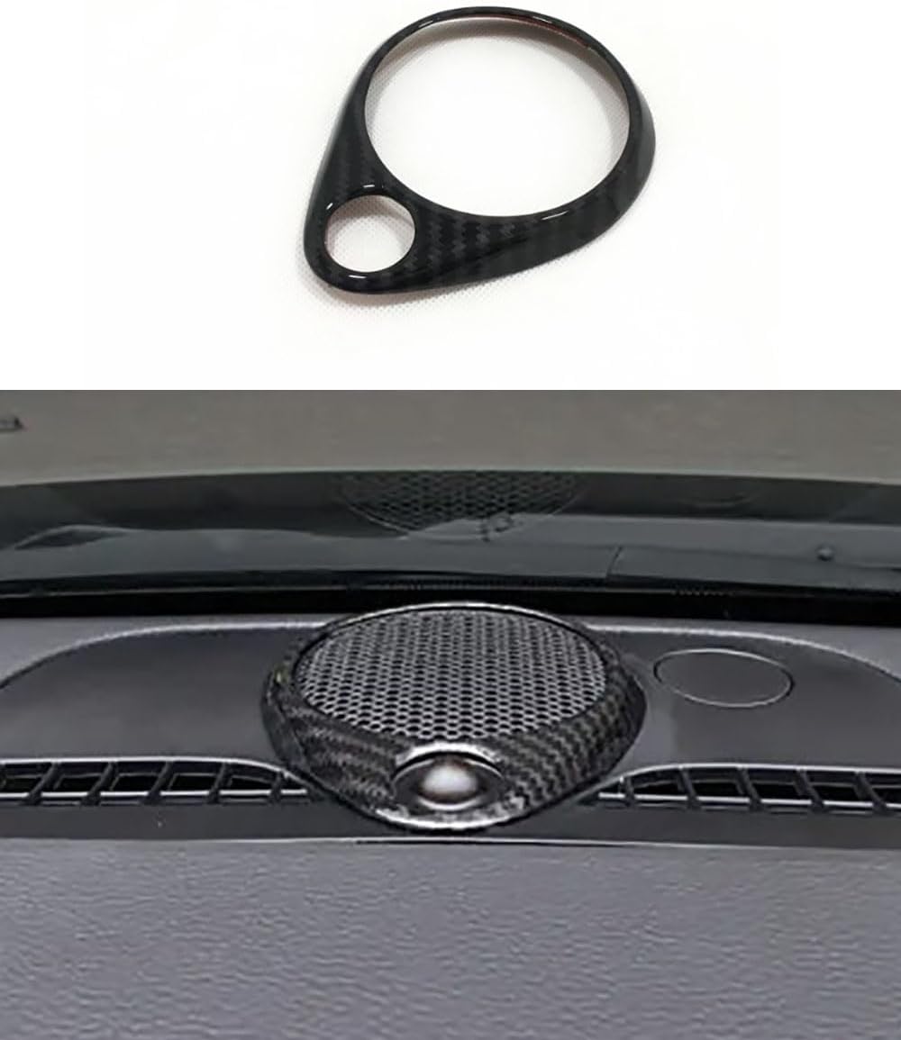 Car Accessories Fit for Jeep Grand Cherokee 2011-2020 ABS Interior Central Control Dashboard Speaker Horn Cover Trim 1PC Set (Carbon Fiber)