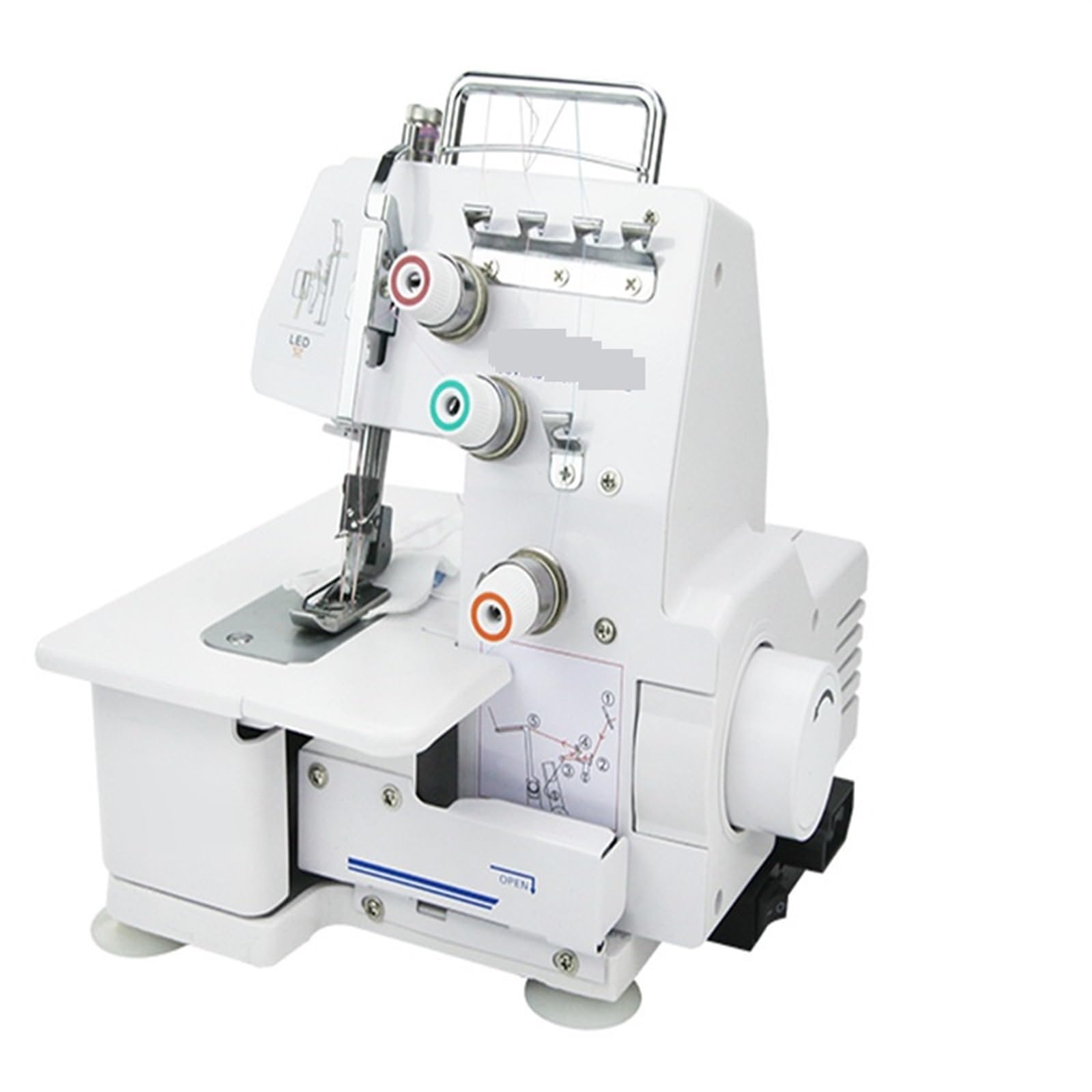 Edede One Color Sewing Machine, Household Desktop Four-Thread Three-Thread Two-Thread Hemming Machine, Multifunctional Electric Overlock Sewing Machine