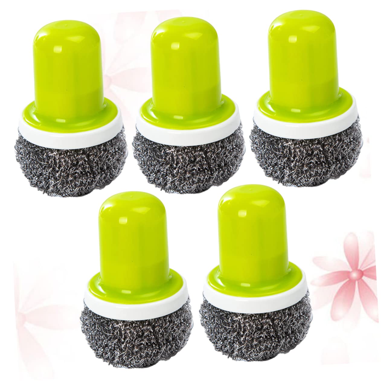 Estropajos metálicos de Acero, 15 Uds. Cepillo de Alambre de Acero Inoxidable, Cepillo for Olla, fregador de Platos(Green)