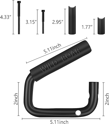 Miniatura 4 de Kit de barras de agarre delanteras de aleación de aluminio, paquete de 2, compatible con barra enrollable Jeep Wrangler JK JKU 2007-2019, color negro