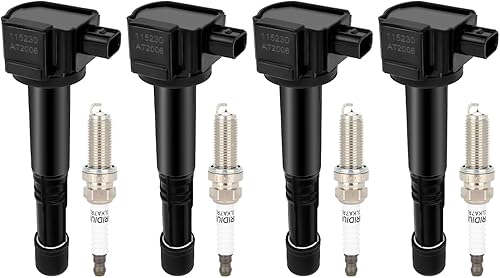 ECCPP UF712 4 bobinas de encendido con 4 bujías de iridio para Honda para Accord 2013-2017, CR-V CRV 2015-2019 y para Acura TLX 2015-2020, ILX