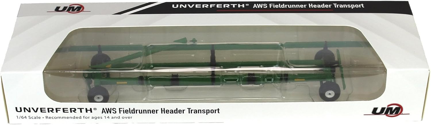 Spec Cast 1/64 Green Unverferth Combine Header Trailer UBC-022